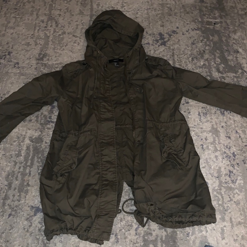 Hooded green jacket